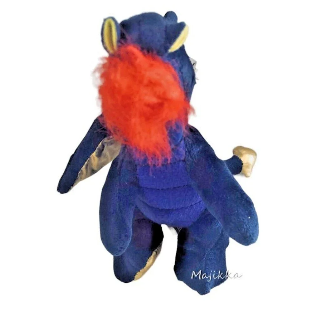 Fire Breathing Dragon Dog Toy Bow Wow Pet Cuddle Toss Fetch Play Squeak Crinkle